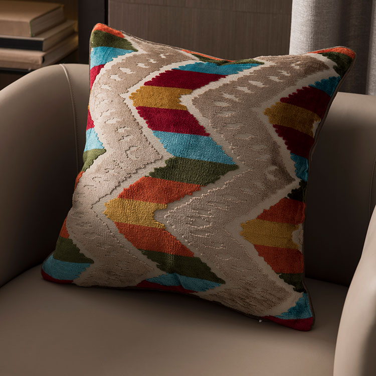 Clúdach Cushion Fabraic Patrún Geoiméadrach Plain 100% poileistir